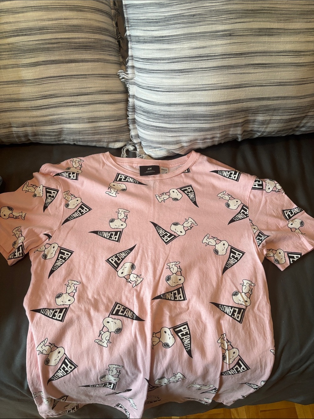 Peanuts Pink Snoopy All-Over Print Short-Sleeve Tee - Kids